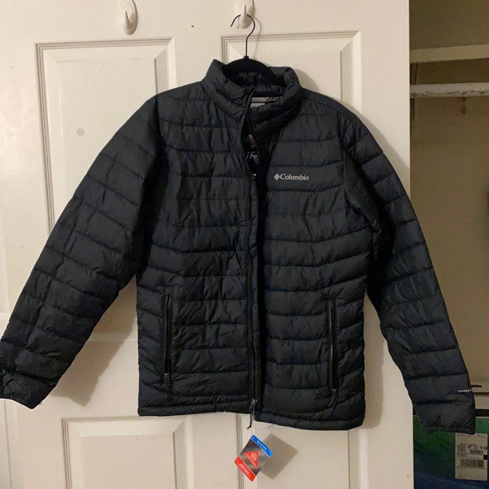 Columbia black powder lite puffy jacket